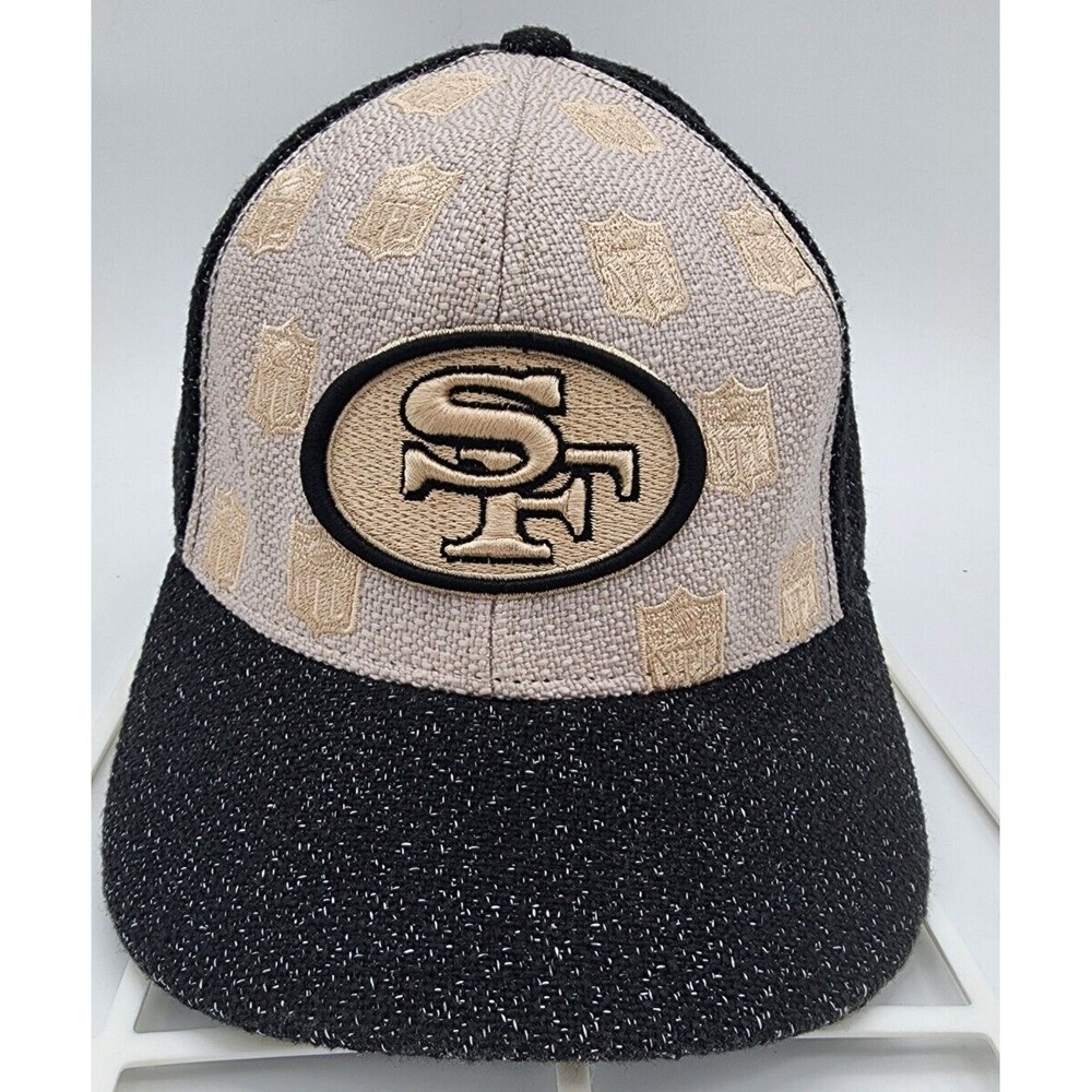 Reebok San Francisco 49ers‎ Hat Embroidered Black NFL Football Fitted 7 1/2